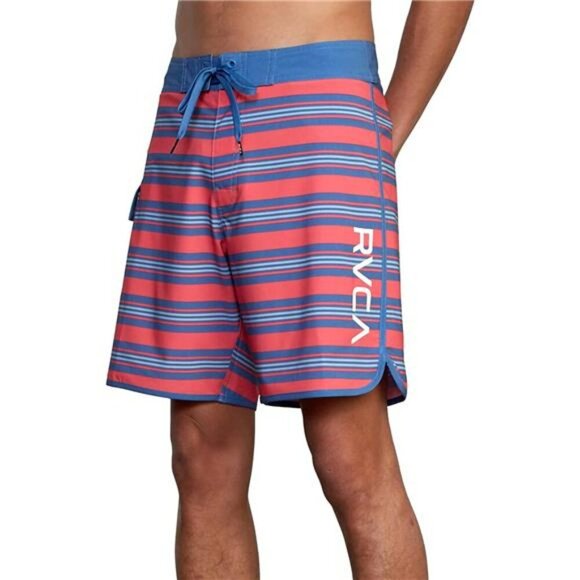 RVCA Mens 4 Way Stretch Boardshorts 18 Inch Swim Trunks Fixed Waist Surf - Picture 2 of 6